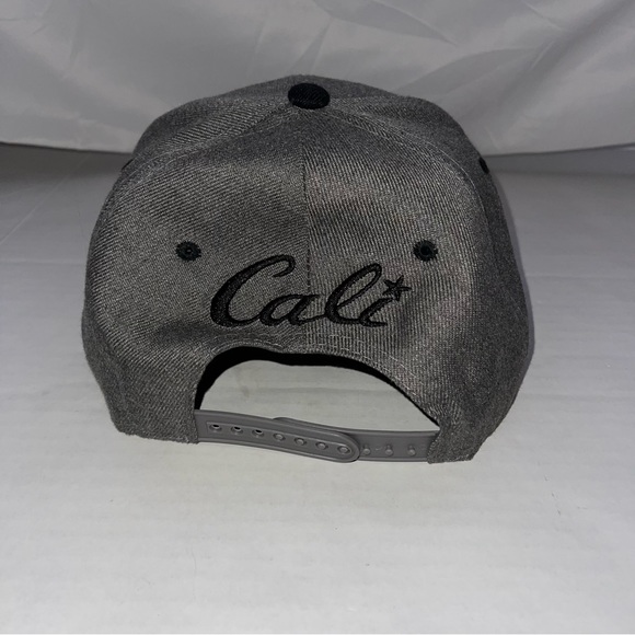 California Bear SnapBack Adjustable Hat Gray Flat Bill - Picture 5 of 7